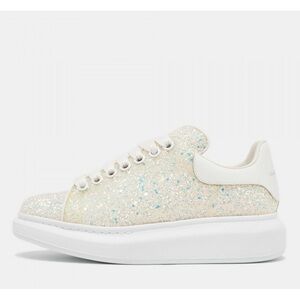 Women’s Size 8.5 (Euro Sz 38.5) Alexander McQueen Oversized Sneakers Ice Glitter
